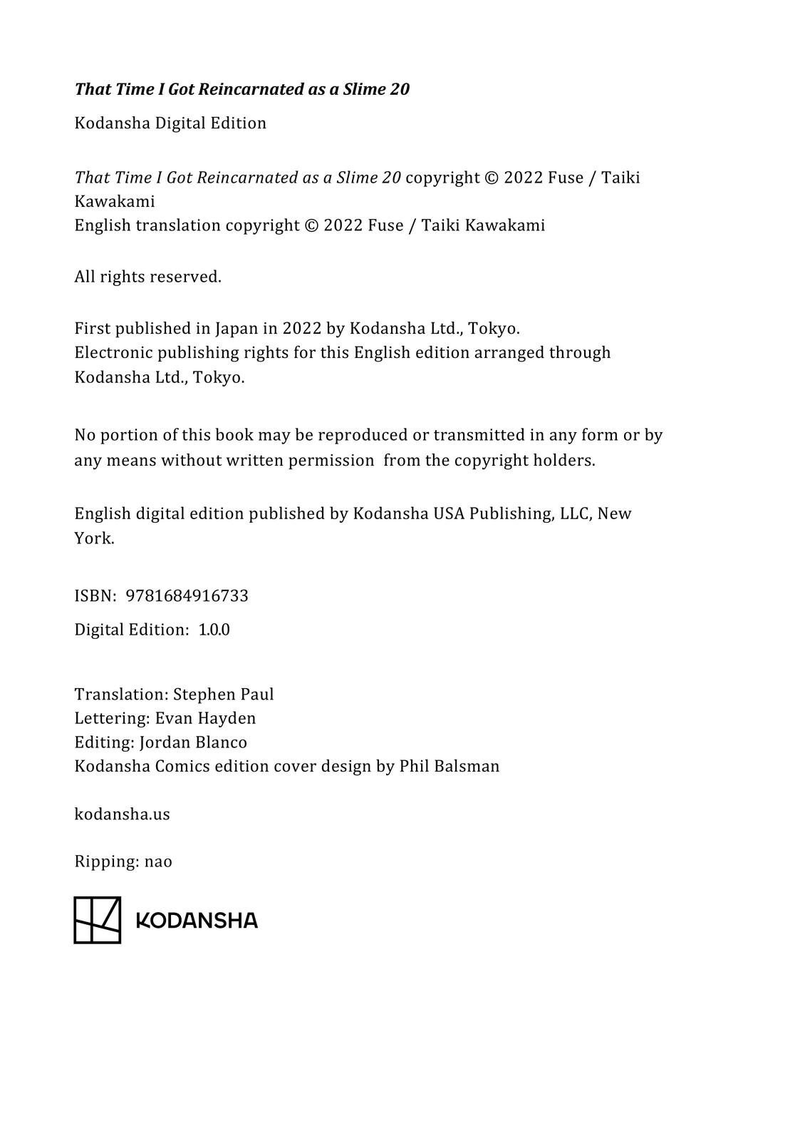 Read That Time I Got Reincarnated as a Slime EN Manga Online